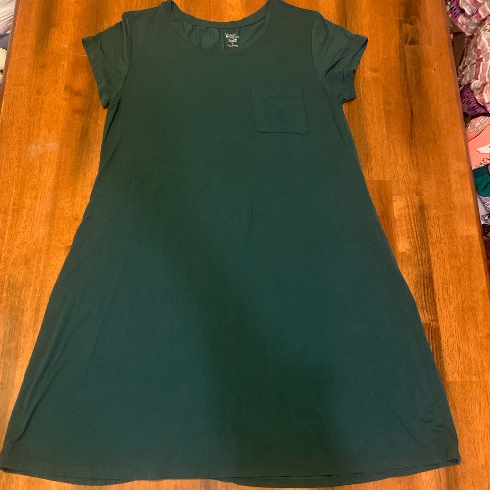 Market & Spruce Dress XL Forest Green Mini T-shirt Short sleeve